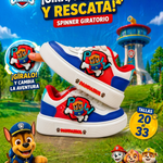 TENIS PAW PATROL CON JUGUETE GIRATORIO